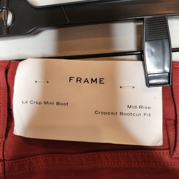 NWT Frame Red Cropped Bootcut Jeans Women's Size 24 - Picture 5 of 15